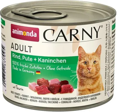 Produktbild von Animonda Carny Adult Rind, Pute & Kaninchen 200gx6