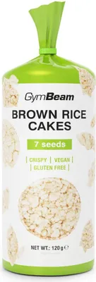 Produktbild von GymBeam - Braune Reiswaffeln 120 g 7 seeds