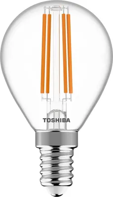 Produktbild von Toshiba LED Filament Tropfen Lampe E14 4.5W 2700K 470Lm wie 40W