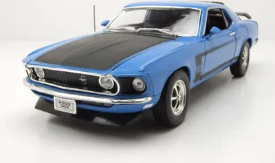 Produktbild von Welly 12516B Ford Mustang Boss 302 1969 blau 1:18