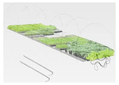 Produktbild von Gewächshaus für Hochbeet | 2-in-1 Gewächshausbogen, kleines Netztunnelgewächshaus, Sonnenschutz Beetabdeckung für Balkon, Terrasse und Garten
