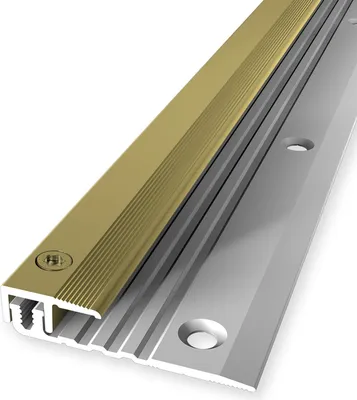 Produktbild von PROVISTON | Abschlussprofil | Vinylausgleich | Breite: 17 mm | Höhenausgleich: 4 - 9.5 mm | Länge: 900 mm | Aluminiumprofil | Gold | 1 Stück