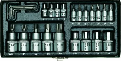 Produktbild von Proxxon Steckschlüsselsatz, TX 1/4 und 1/2, 23 teilig
