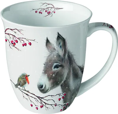 Produktbild von Tasse Esel und Rotkehlchen