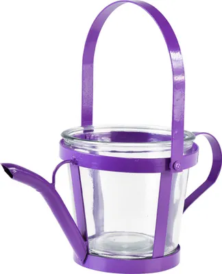 Produktbild von Charmantes Windlicht Metall Deko Teelichthalter Design Gießkanne Glas