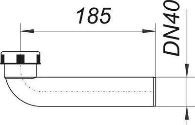 Produktbild von Dallmer Unibogen 90 Grad DN 40 mit Verschraubung
