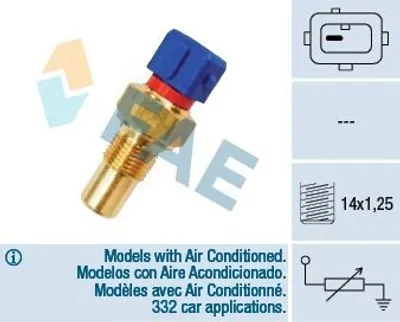 Produktbild von FAE 32290 Kühlmitteltemperatursensor passend für PEUGEOT 206 Schrägheck (2A/C) 307 (3A/C) für CITROËN Berlingo / Berlingo First (MF, GJK, GFK)