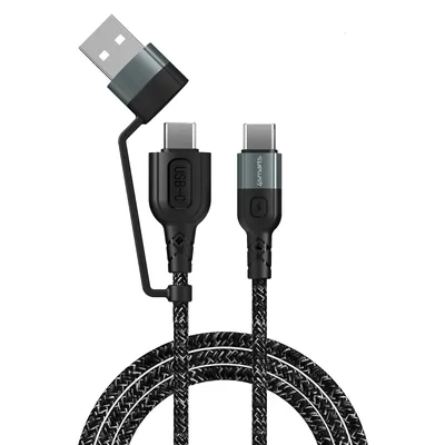 Zdjęcie produktu dla 4smarts Kabel USB-C i -A/USB-C ComboCord CA 1,5 m tekstylny