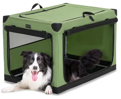 Immagine prodotto di Trasportino per cani, interno/esterno, colore verde, dimensioni 90x60x59 cm