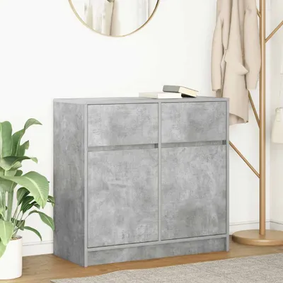 Produktbild von Möbel Sideboard mit Schublade Betongrau 80x34x76 cm Holzwerkstoff - Kommoden &47919