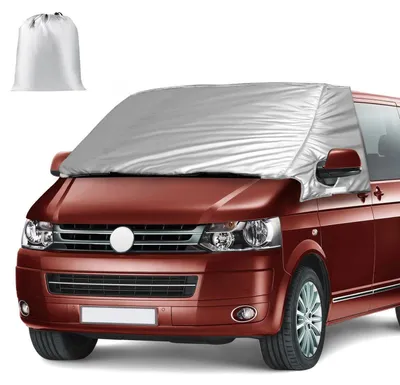 Immagine prodotto di Copertura termica esterna per parabrezza, compatibile con Volkswagen Transporter T5 Caddy dal 2010 al 2020, colore argento