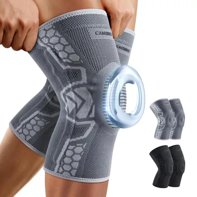 Produktbild von CAMBIVO Kniebandage Männer Damen 2 Stück, Komprimierte Kniebandage mit Patella Gel Pads & Feder Seitenstabilisatoren, Kniebandage Arthrose für Laufen, Meniskusriss, Arthritis, Gelenkschmerzlinderung