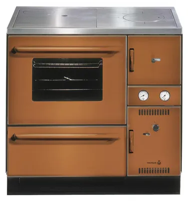 Produktbild von Wamsler wasserf. Küchenofen | K 148 | 23 kW | Maron | Rauchrohr links
