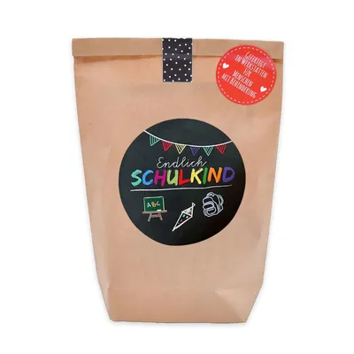Produktbild von itenga Endlich Schulkind Wundertüte braun 14x22cm