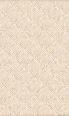 Productafbeelding van Beige vloerkleed voor woonkamer of hal, korte pool, effen kleur, ruitpatroon