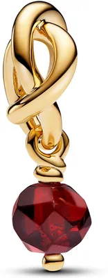 Produktbild von Charm-Anhänger Januar mit rotem Kristall, IP Gold von PANDORA
