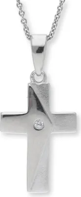 Produktbild von Kreuz Anhänger Silber 925 Zirkonia JL10-02-1656 JuwelmaLux