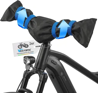 Imagen del producto de Funda para manillar de bicicleta eléctrica, impermeable, 2 unidades, 91 x 23 x 1 cm, para transporte y protección