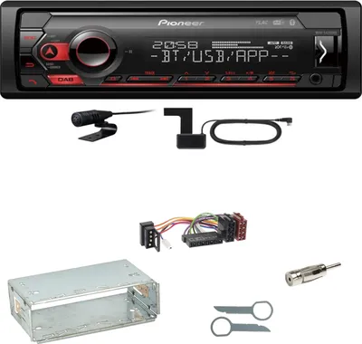 Produktbild von Pioneer MVH-S420DAB Bluetooth DAB+ AUX USB Einbauset für Mercedes E-Klasse W124