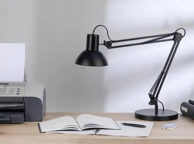 Produktbild von Unilux SUCCESS 66, Schwarz, Aluminium, Epoxid, Stahl, Homeoffice, Büro, E27, 1 Glühbirne(n), 11 W