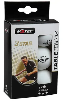 Produktbild von V3Tec 3 Stern TT-Ball 6er Pack weiß