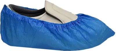 Produktbild von 2000 Nitras CPE-Überschuhe - blau - Gummizug - gehämmert