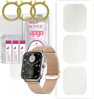 Produktbild von apgo 3 Stück Schutzfolie, Matt, kompatibel mit Zstarlite 9023455  Smartwatch, Hydrogel Displayschutzfolie mit Positionierhilfe, Displayfolie, robust und kratzfest