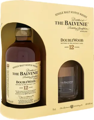 Produktbild von Balvenie 12 Years Doublewood mit Glas + Box 700ml 40% Vol.