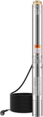 Imagen del producto de Bomba sumergible industrial Diepe, 750 W, caudal de 100 litros por minuto, altura de elevación de 7498 cm, fabricada en acero, con protección IP68 (resistente al agua), ideal para uso industrial, riego y uso doméstico