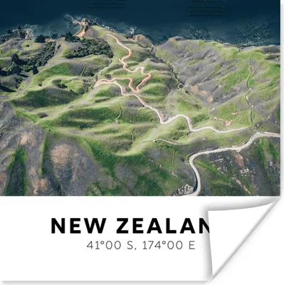 Produktbild von MuchoWow® Poster Meer - Neuseeland - Grün 30x30 cm - Wandposter - Printing
