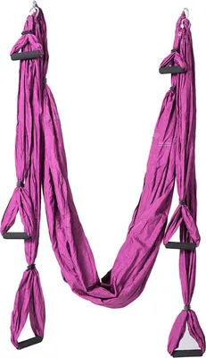 Produktbild von Aerial Yoga Hängematte, Yoga Schaukel, Air Fliegen Hängematte Set, Lila