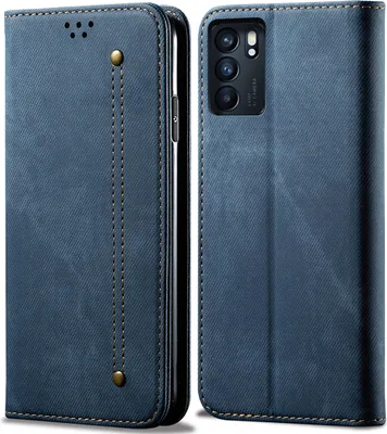 Produktbild von OPPO Reno6 Z Hülle, Leder Brieftasche Flip Bookstyle Schutzhülle mit Standfunktion für OPPO Reno6 Z Blau
