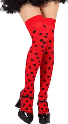 Produktbild von Marienkäfer-Damenstrümpfe Tier rot-schwarz - M / L
