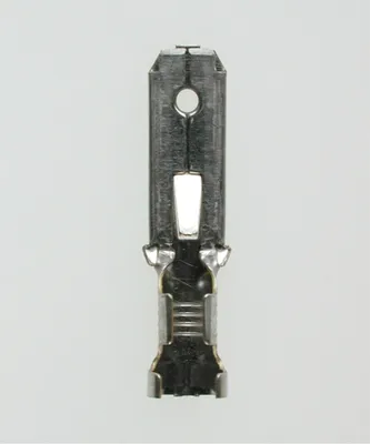 Produktbild von Flachstecker, Steckgröße 6,3 x 0,8mm unisoliert, mit Rastzunge Querschnitt 4mm² - 6mm² - 1 Stück