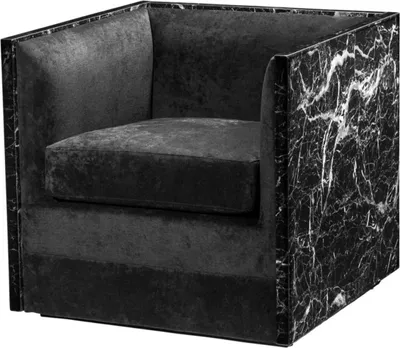 Produktbild von Casa Padrino Luxus Hotel Sessel Schwarz 71 x 70 x H. 68 cm - Limited Edition