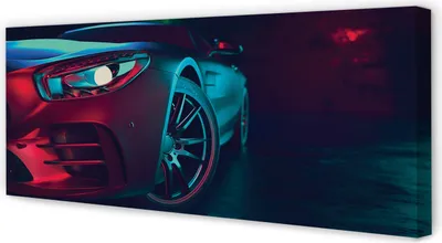 Produktbild von Leinwandbild 125x50 Wandkunst Auto Lichter