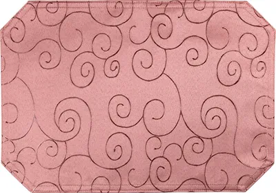 Produktbild von Tischset altrosa 35x50 cm Struktur damast Ornamente Platzset bügelfrei Deckchen