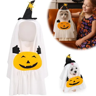 Produktbild von Halloween Kostüme, Hund Katze Kostüm Umhang, für Katzen und Kleine Hunde für Halloween Nacht Blutige Zombie Party
