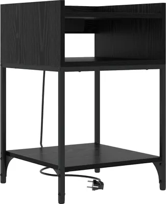 Obrázek produktu pro vidaXL Noční stolek černý dubový vzhled 40 x 40 x 61 cm materiál na bázi dřeva