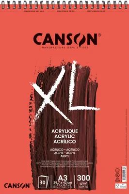 Produktbild von Canson XL Acrylblock 300 g 30 Blatt A3 Spiralbindung