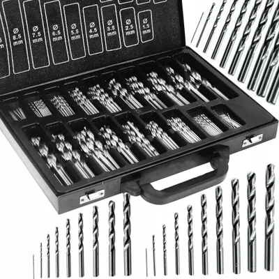 Produktbild von LUXTOM | Metallbohrer Set, 170-teilig, 1-10mm, Metallbohrersortiment, HSS geschliffen, Handbohrmaschine