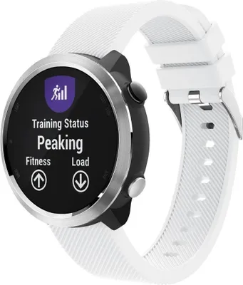 Produktbild von Strap-it Garmin Vivoactive 4 Armband Silikon - 45mm - Weiß
