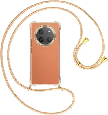 Produktbild von Handykette Backcover-Schutzhülle mit Band (Metall goldfarben) für Honor X60 Pro 5G - Goldkordel