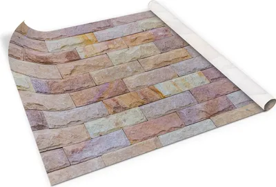 Produktbild von Farbige ziegel – PVC Klebefolie für Möbel – Möbelrenovierungsfolie – Möbelfolie selbstklebend – Küche – Schränke – Möbeldekorfolie – 100x50 cm
