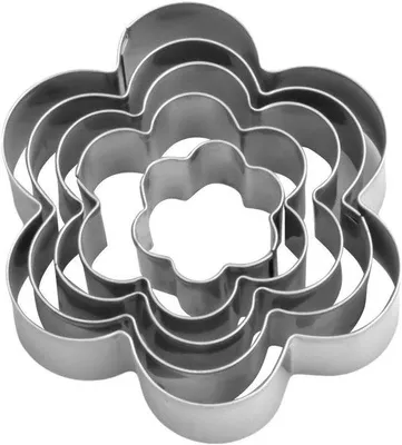 Produktbild von Keksvormen-Set 5tlg. Edelstahl Backformen Dessert