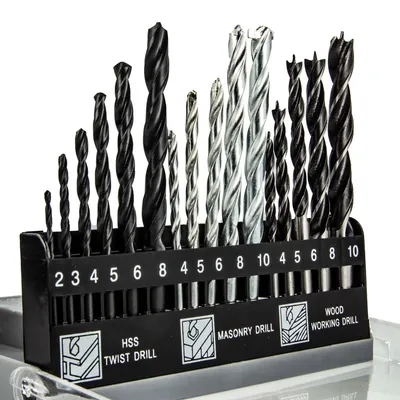 Produktbild von MASTERPROOF PROFESSIONAL Kombi-Bohrer-Satz, 6xMetall, je 5x Stein, 5x Holz, 6x Metall, in Box