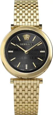 Produktbild von Versace VELS01119 V-Twist Diamond schwarz gold Edelstahl Damen Uhr NEU