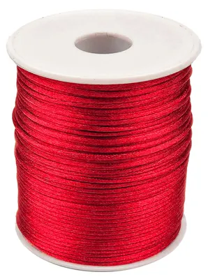 90m Satinschnur Ø2mm, 100% Polyester rot