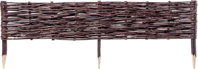 Produktbild von KADAX Palisade aus Weide "Sand", natürlicher Weidenzaun, 30 cm, 1 Stück