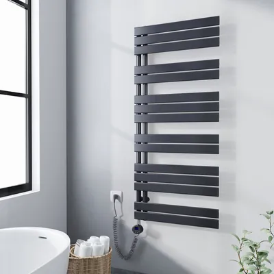 Produktbild von Heilmetz Heizkörper Elektrisch , Badheizkörper Anthrazit 140x60cm Handtuchtrockner Bad Handtuchwärmer und Heizung